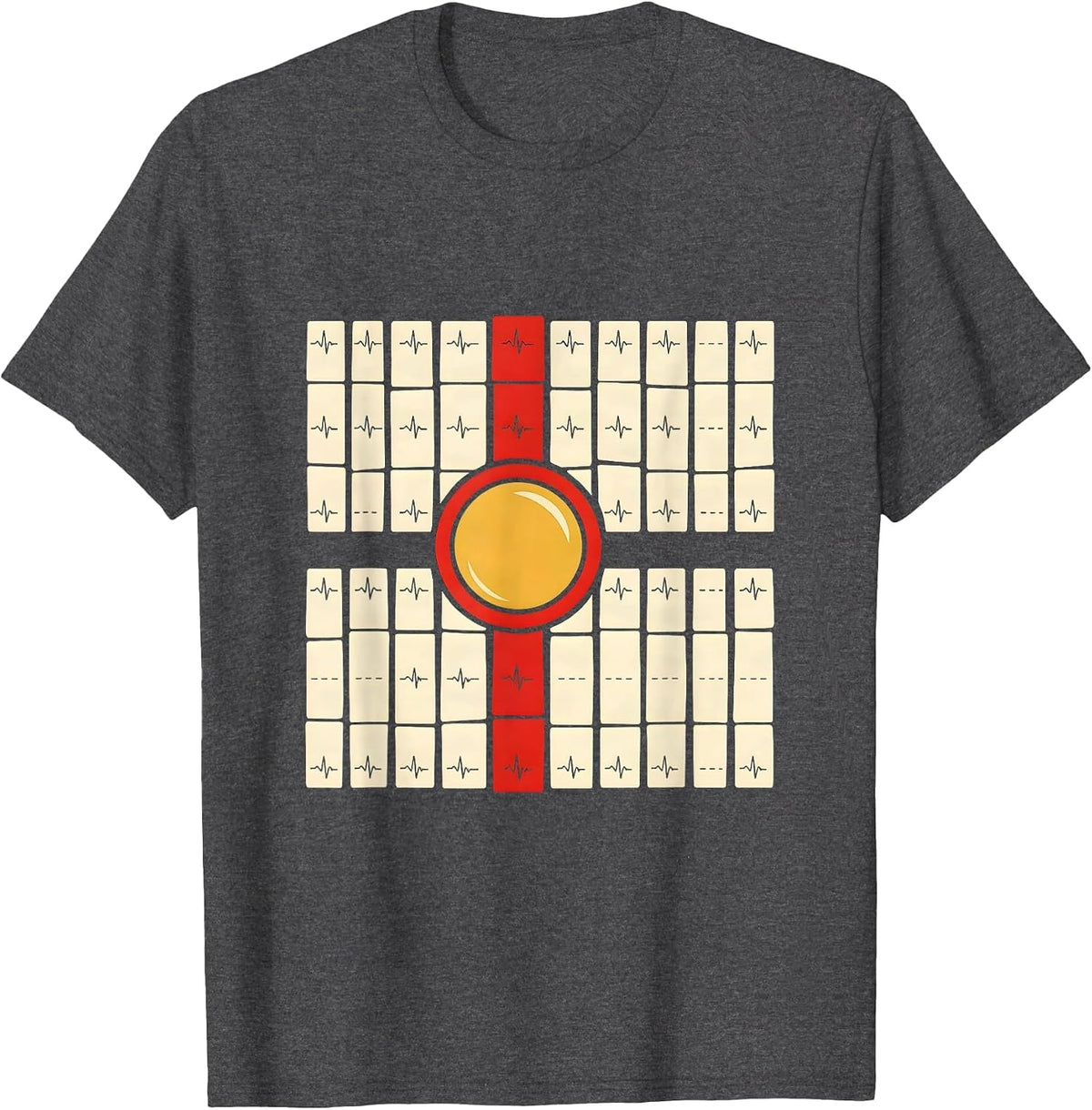 Cardiac Rhythm EKG Tech Humor Medical Gift T-Shirt - Dark Heather Grey