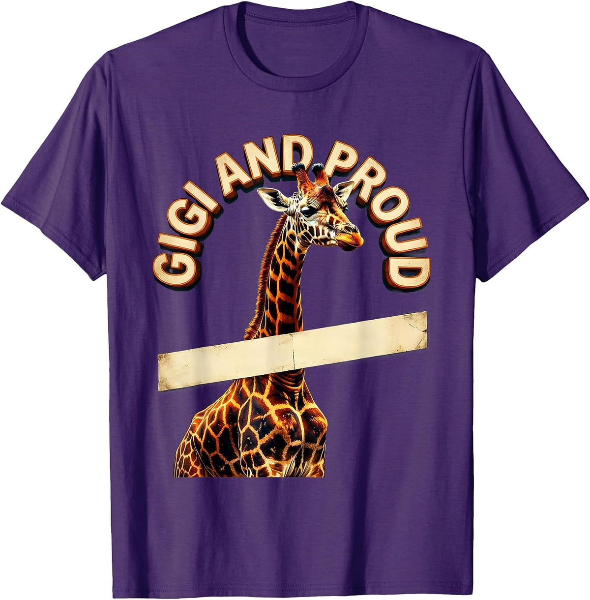 Gigi and Proud Grandma Design T-Shirt - Purple