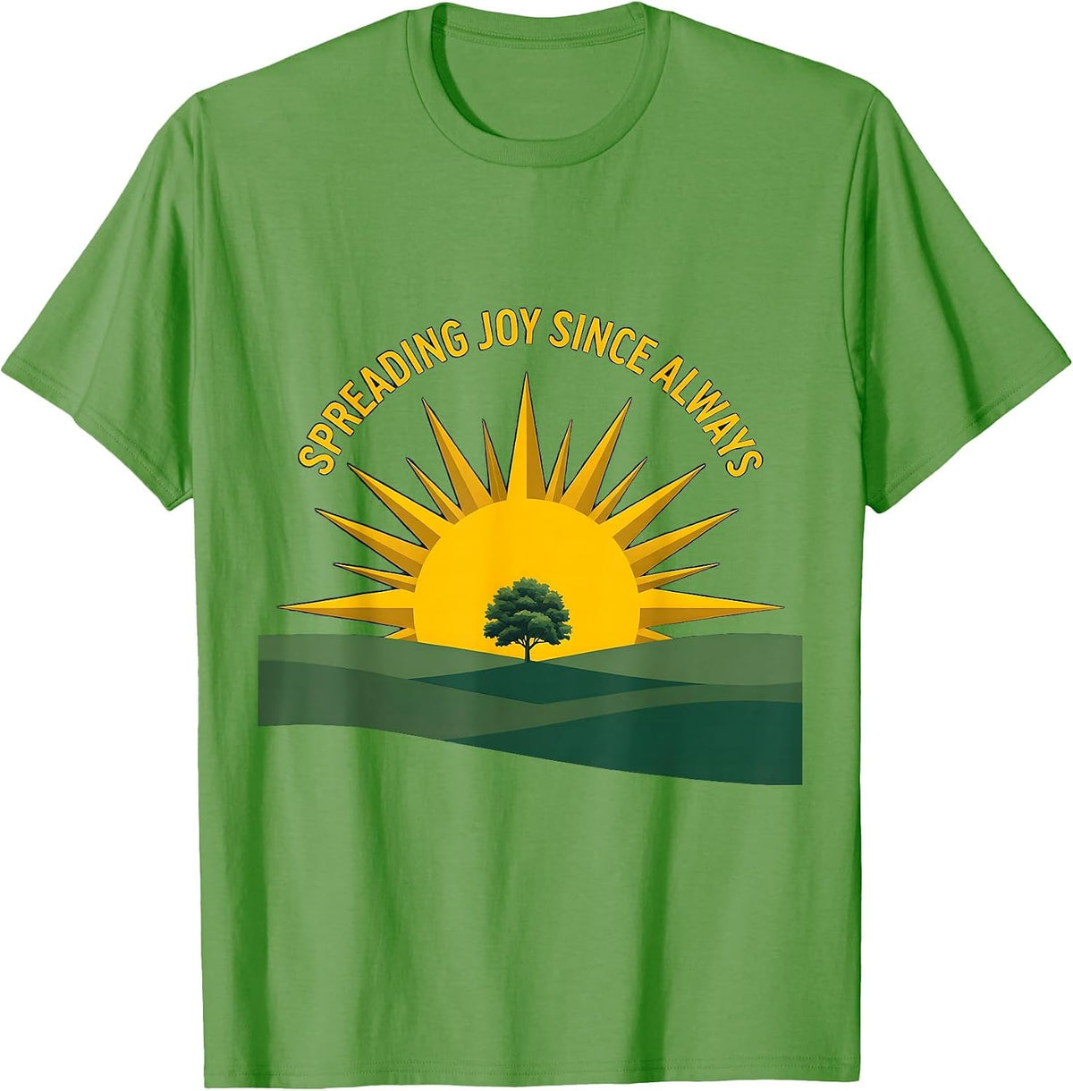 Spreading Joy Since Always Preschool Teacher T-Shirt - Grass Green