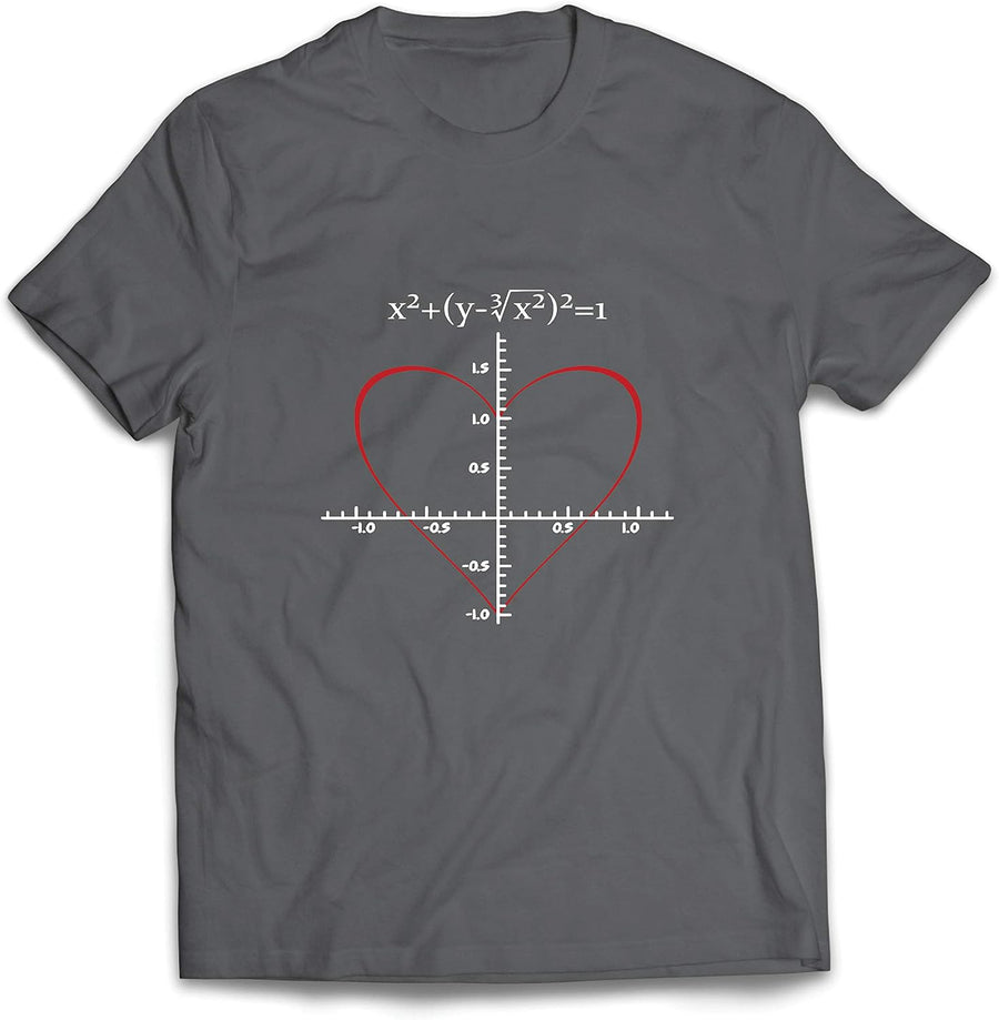 Mens T-Shirt Love Math Formula Mathematical Equation Teacher Gift - Graphite Multi Color