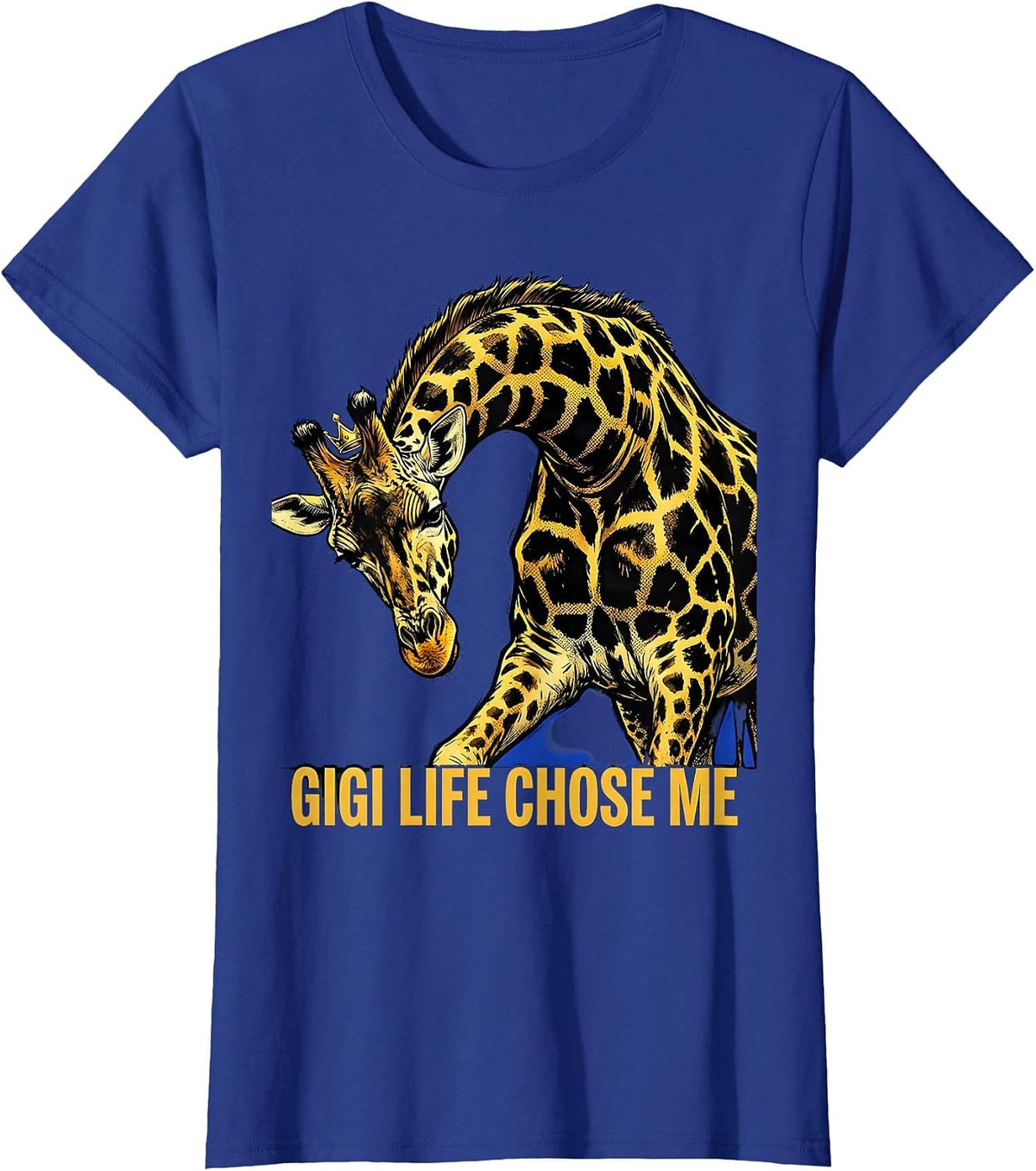 Women's Gigi Life Chose Me Proud Grandma Design T-Shirt - Royal Blue