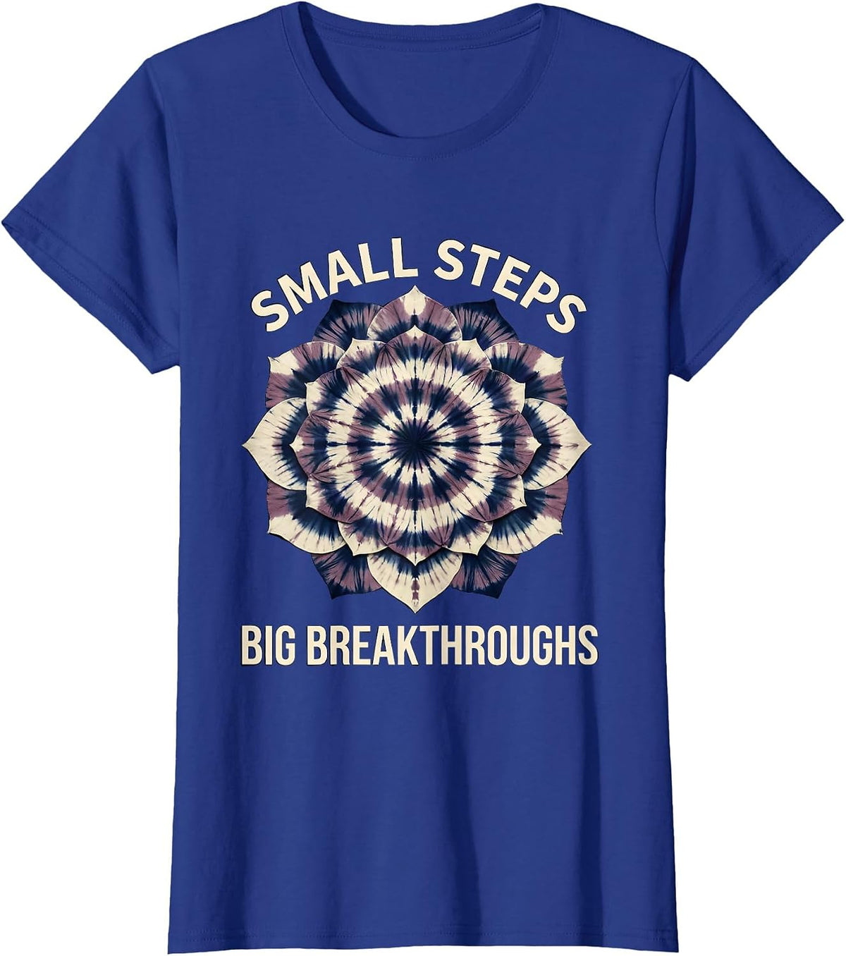 Women's Small Steps Big Breakthroughs Paraprofessional Design T-Shirt - Royal Blue