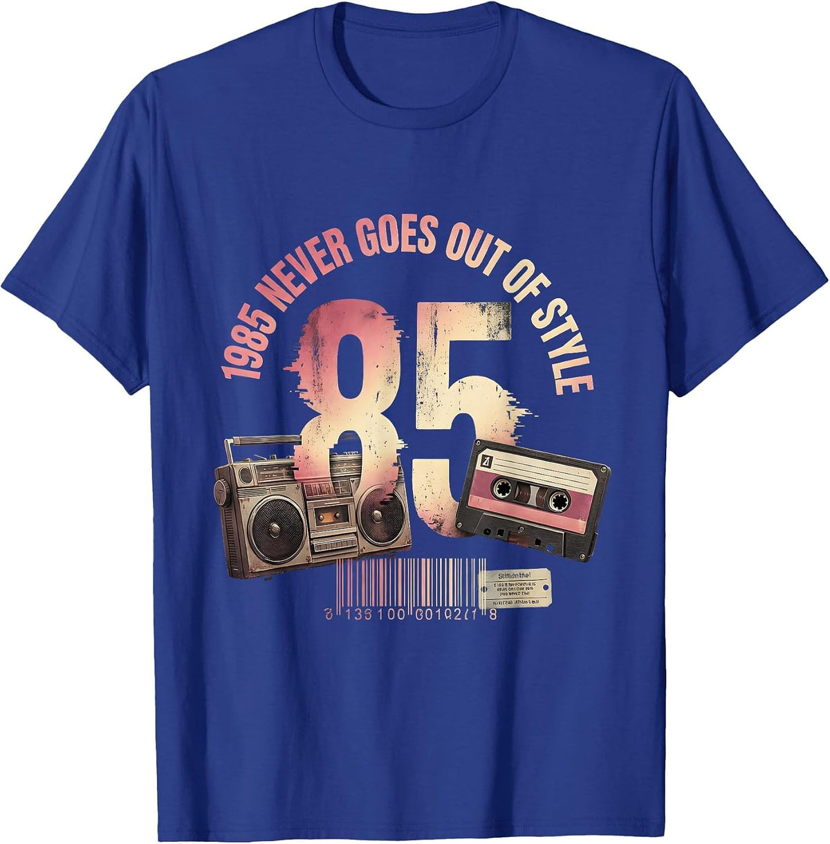 1985 Never Goes Out of Style Vintage Birthday T-Shirt - Royal Blue
