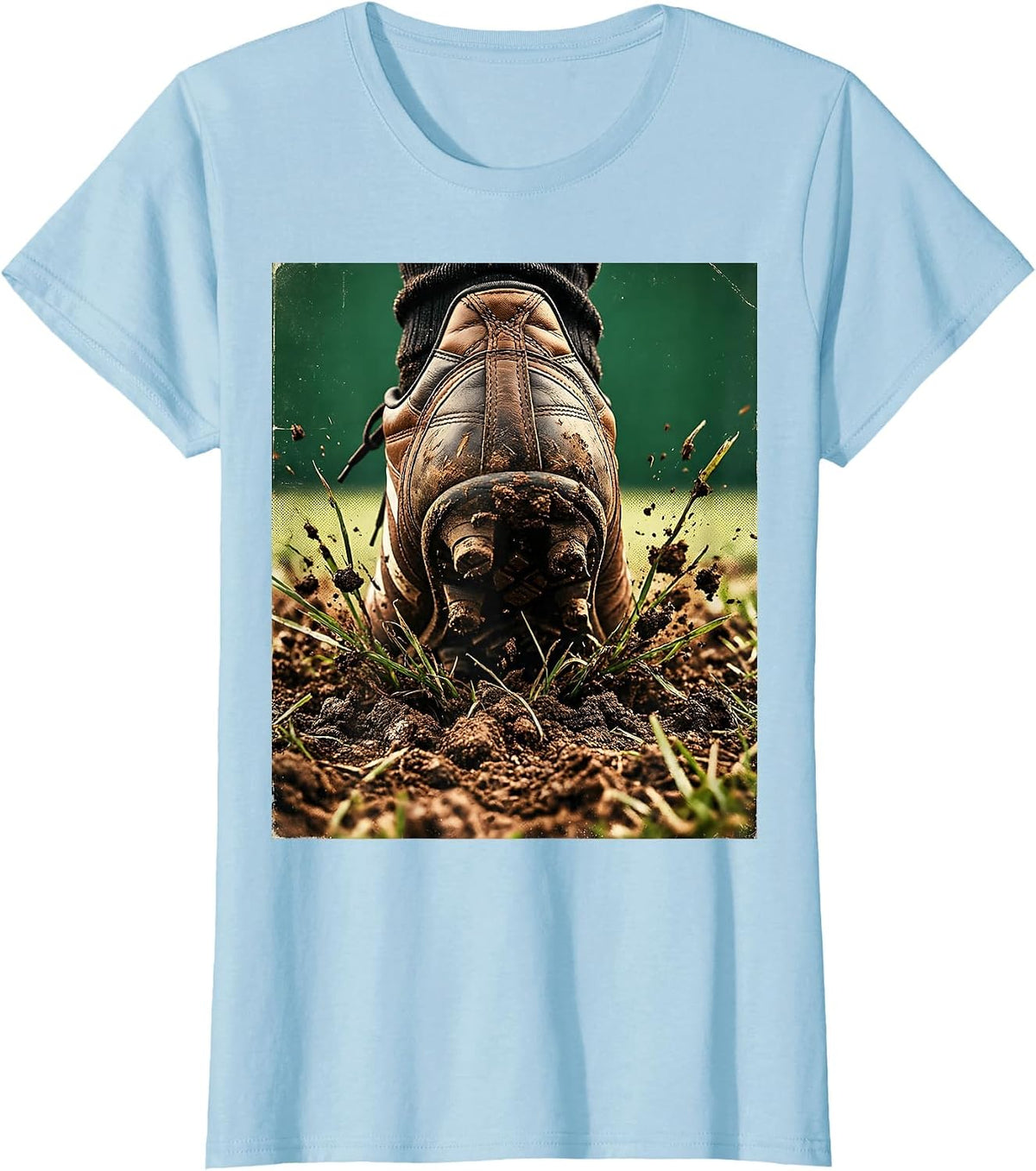 Rugby Boot Turf Grind Graphic Tee T-Shirt - Baby Blue