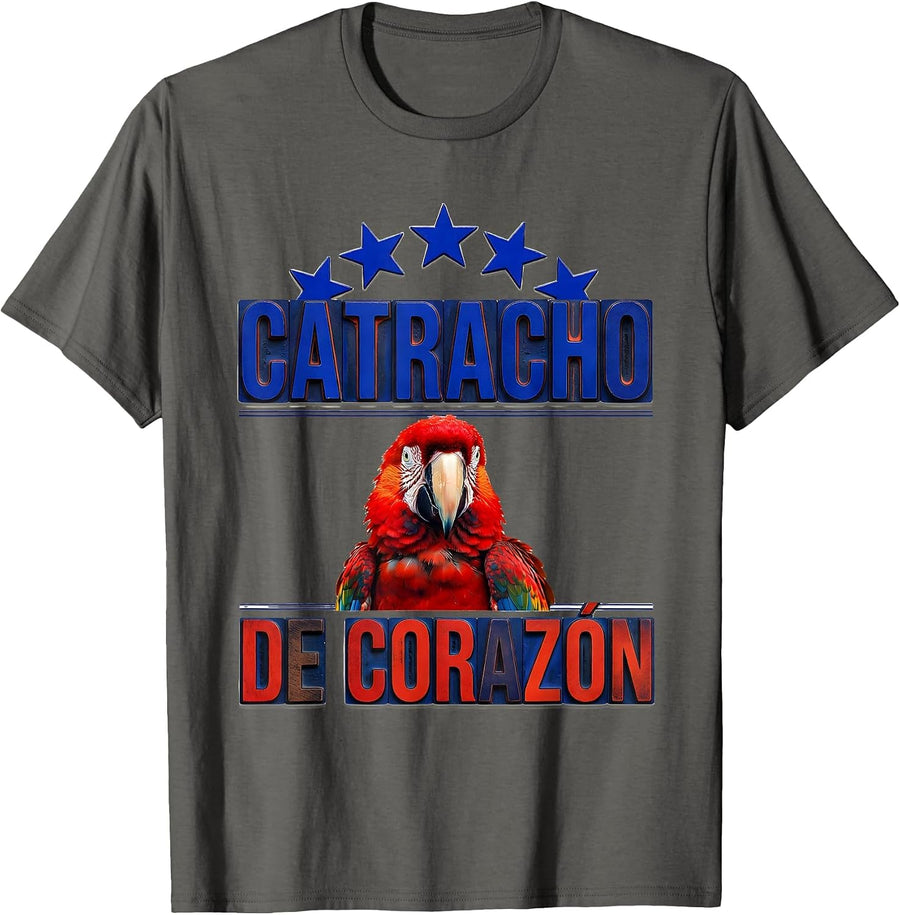 Catracho de Corazón Vintage Retro Independence Day T-Shirt - Asphalt Grey