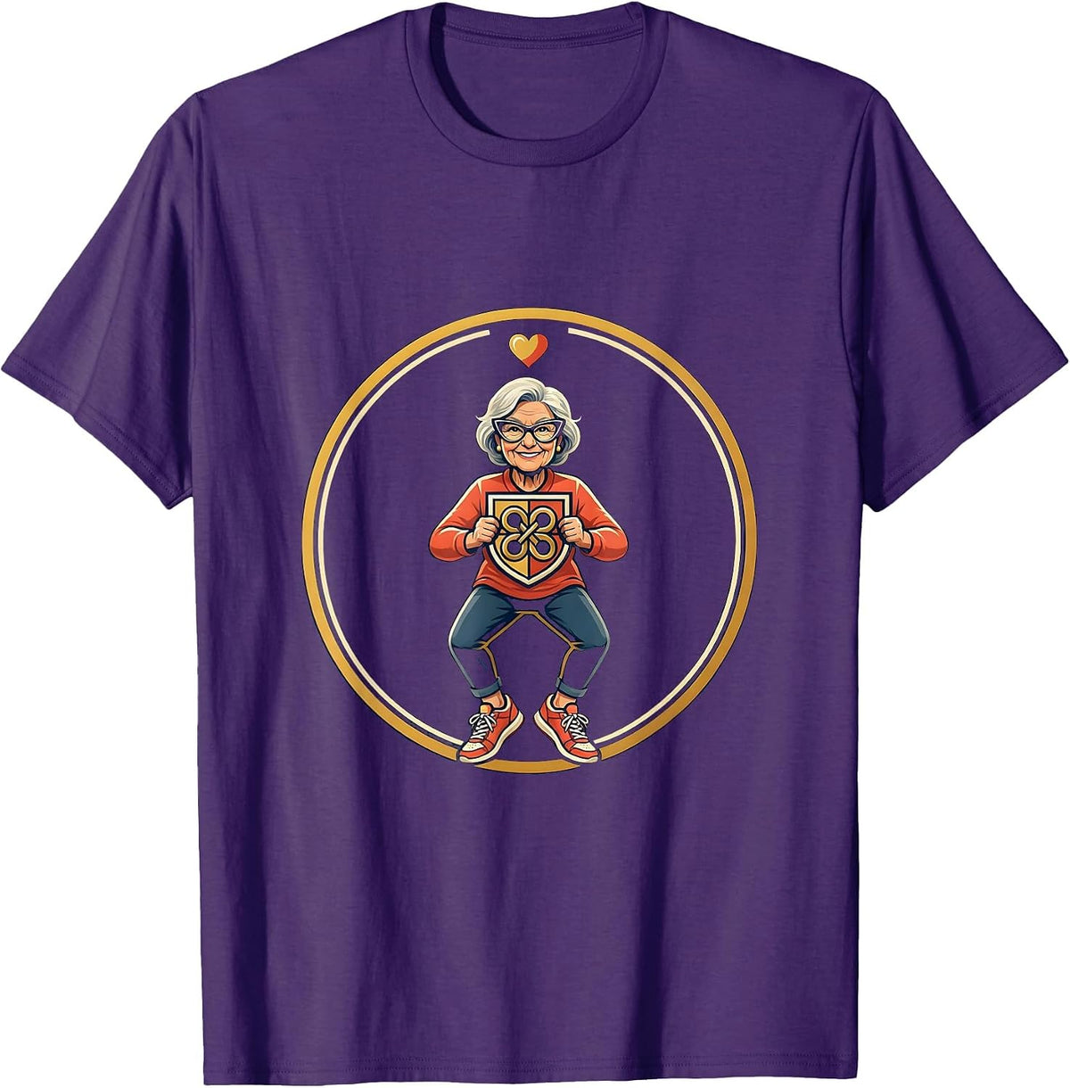Sealed Gigi Grandma Emblem Badge Family Crest T-Shirt - Purple