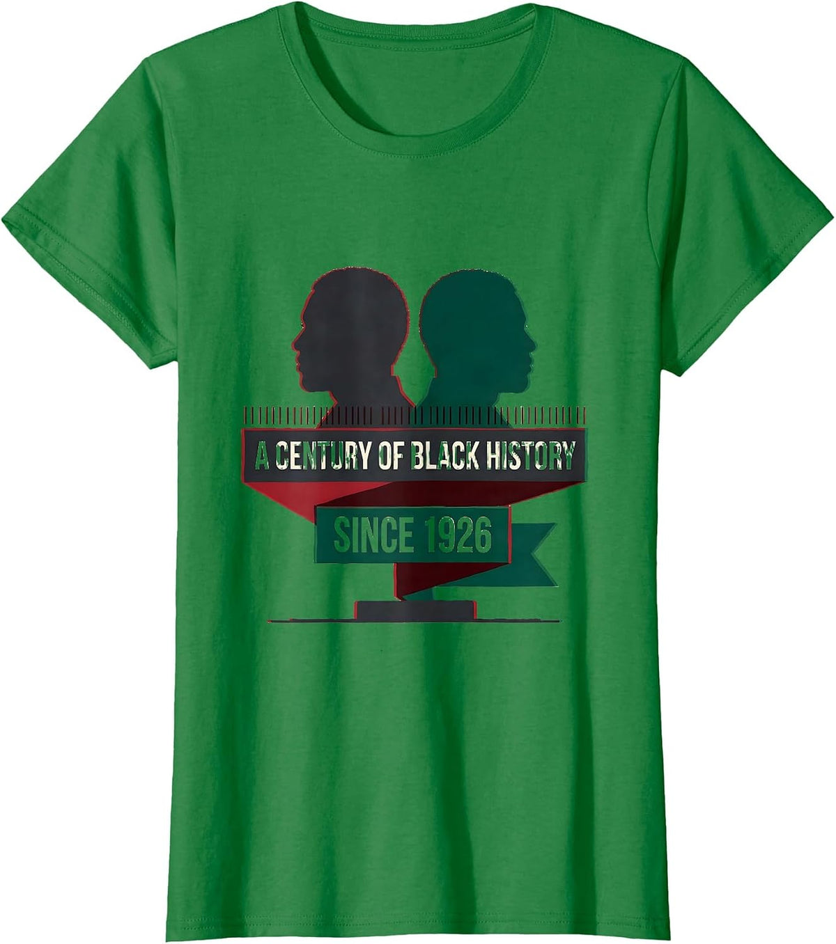Women's A Century Of Black History Since 1926 Centennial Pride T-Shirt - Kelly Green