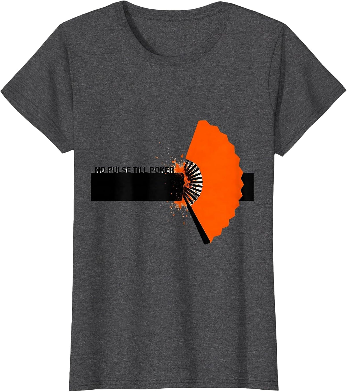 Women's No Pulse Till Poker Brutalist Poker Player Gift for Poker T-Shirt - Dark Heather Grey