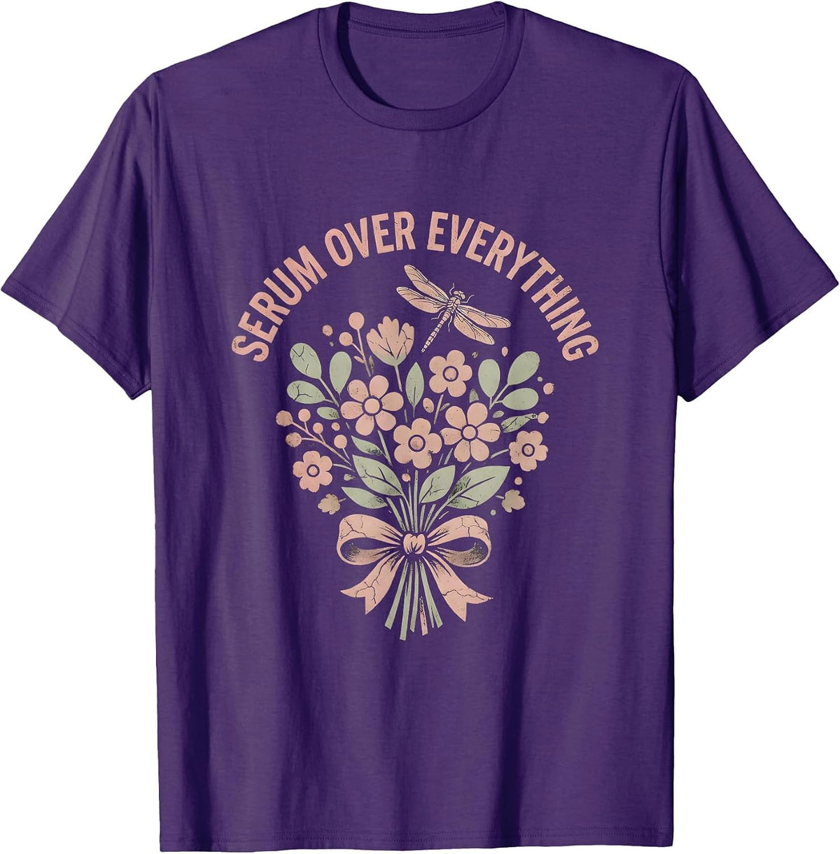 Serum Over Everything K-Beauty Fall Skincare Design T-Shirt - Purple