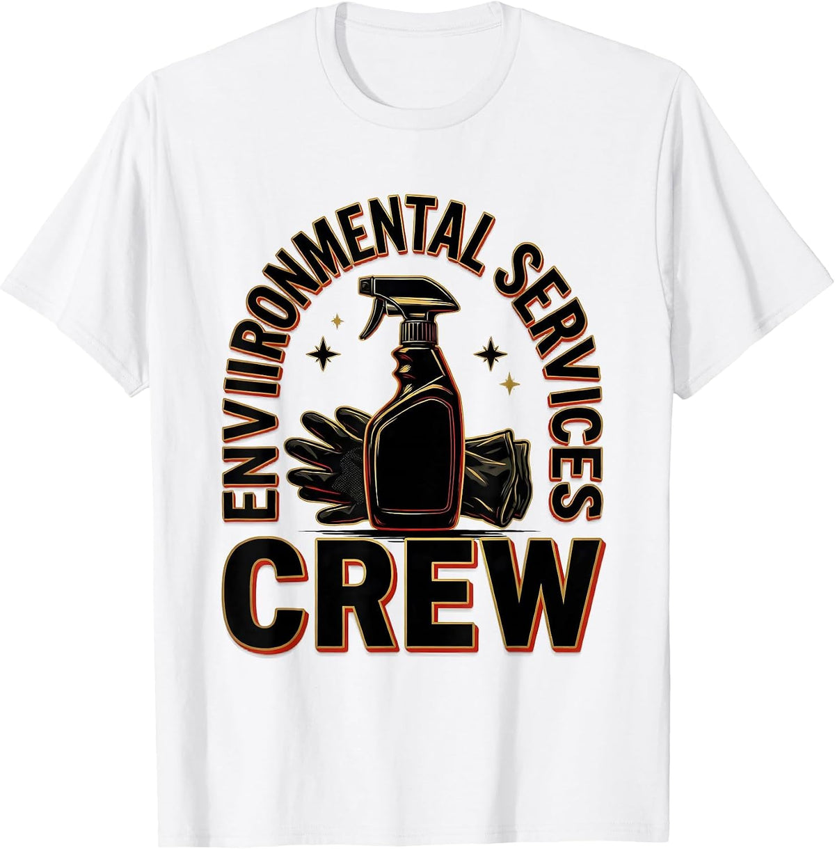 Men's Environmental Services Crew Sign Painter Showcasing Crew T-Shirt - White