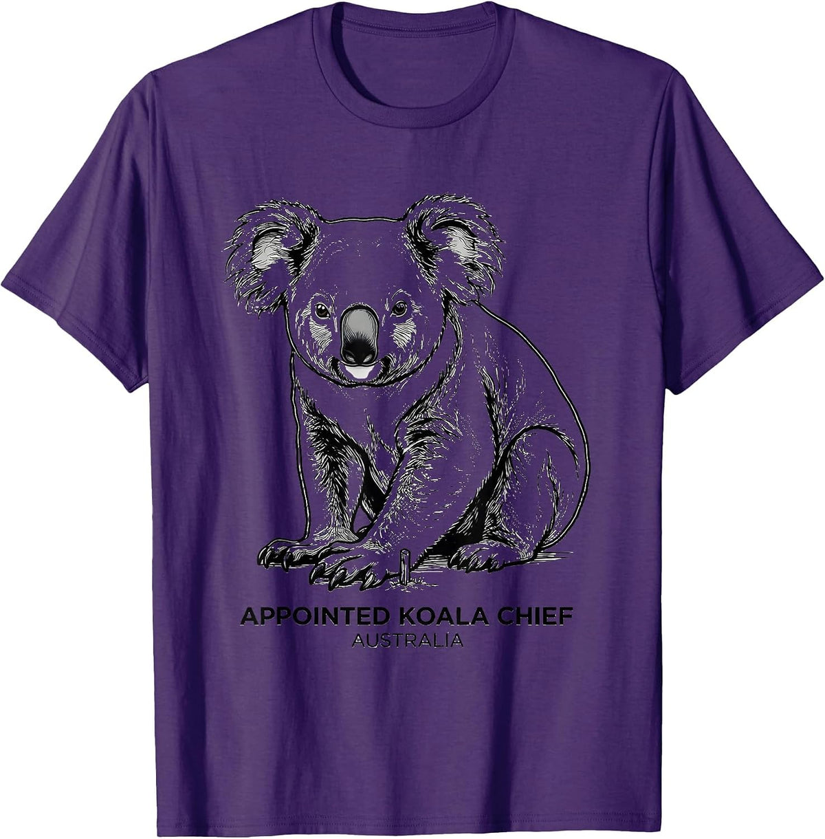 Appointed Koala Chief Australia Koala Lover National Pride T-Shirt - Purple