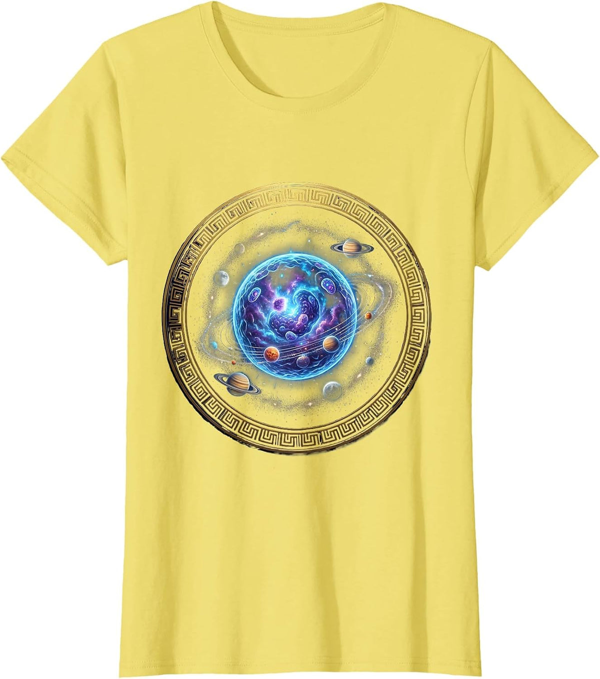 Microscope Cellular World Science Graphic T-Shirt - Lemon Yellow