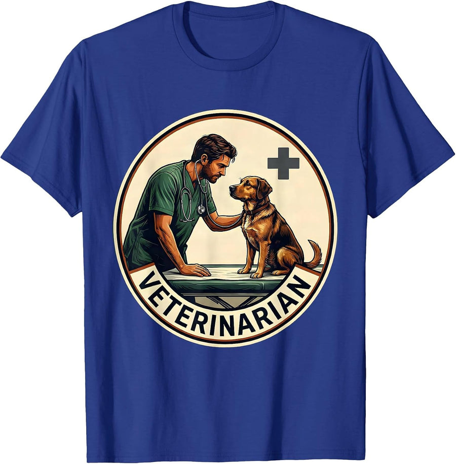 Veterinarian Funny Vet Tech Gift Occupational Pride T-Shirt - Royal Blue
