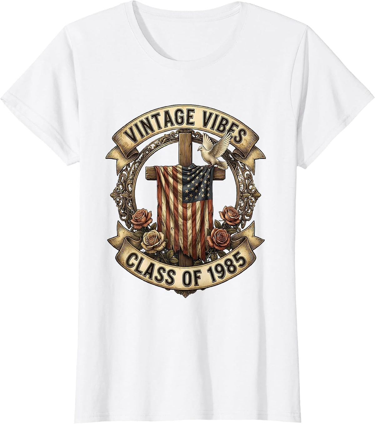 Vintage Vibes Class of 1985 Retro Design T-Shirt - White