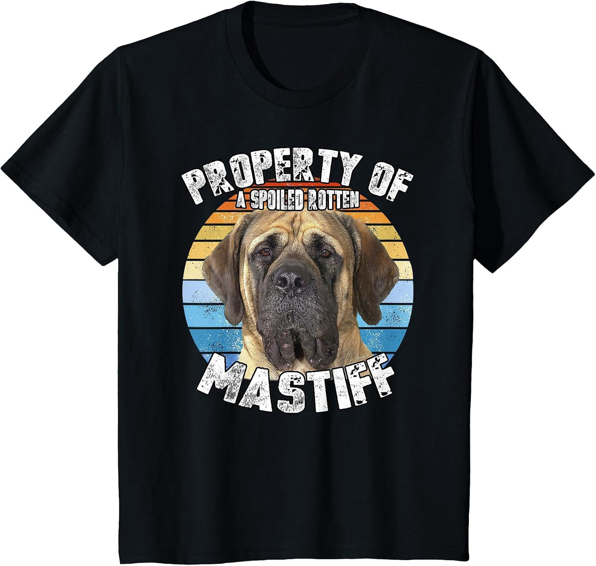 Mastiff Retro Property of T-Shirt - Black