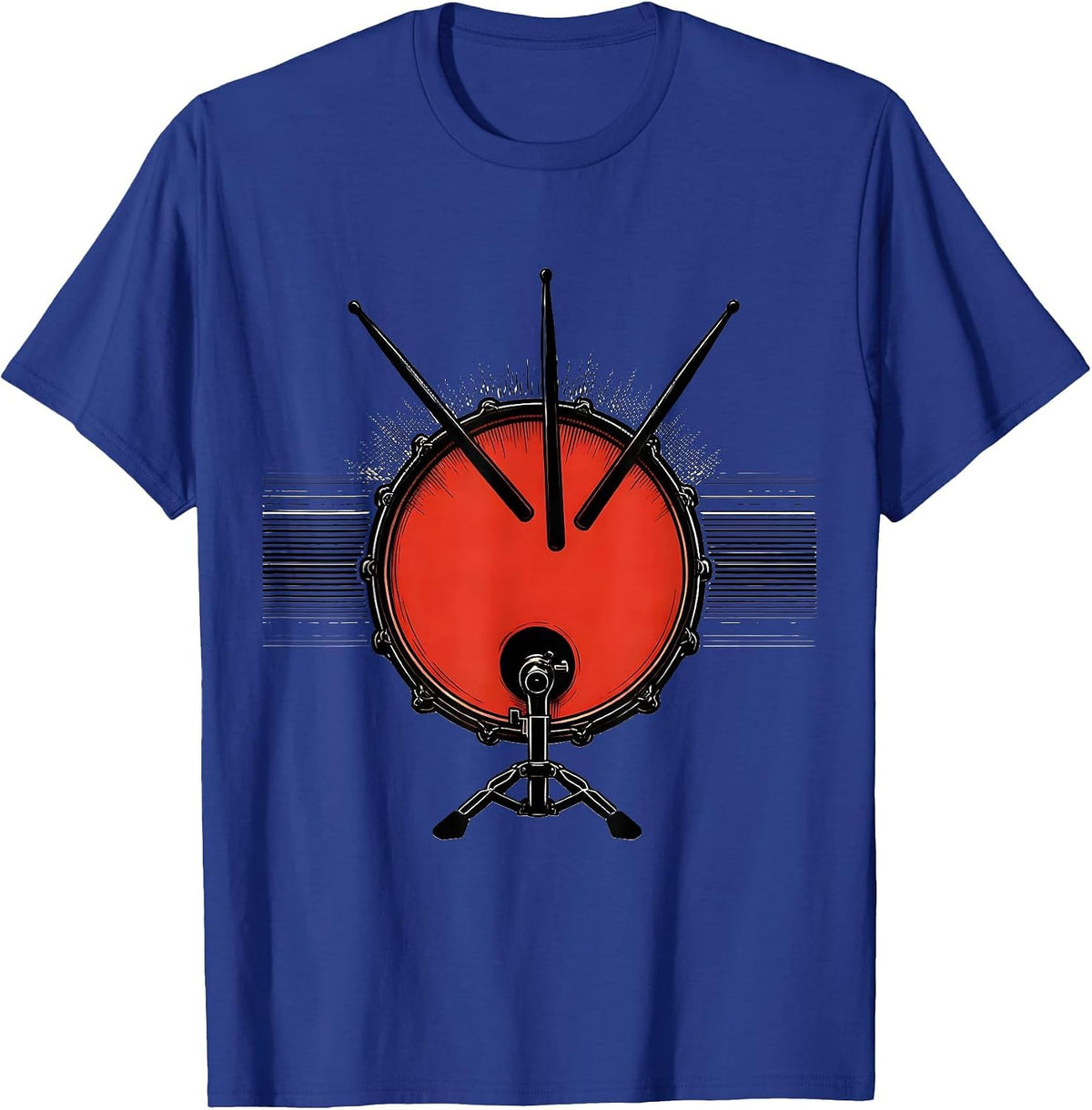 Men's Bass Drum Circle Drummer Humor Percussionist T-Shirt - Royal Blue