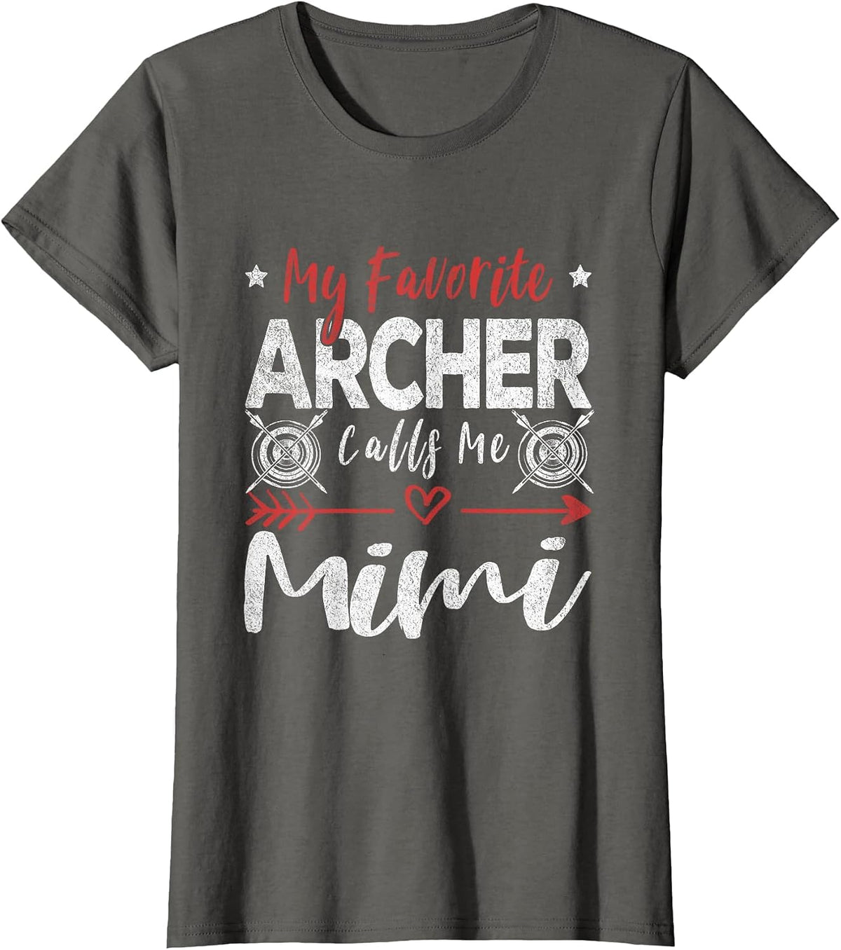 My Favorite Archer Calls Me Mimi Grandma Archery T-Shirt - Asphalt Grey