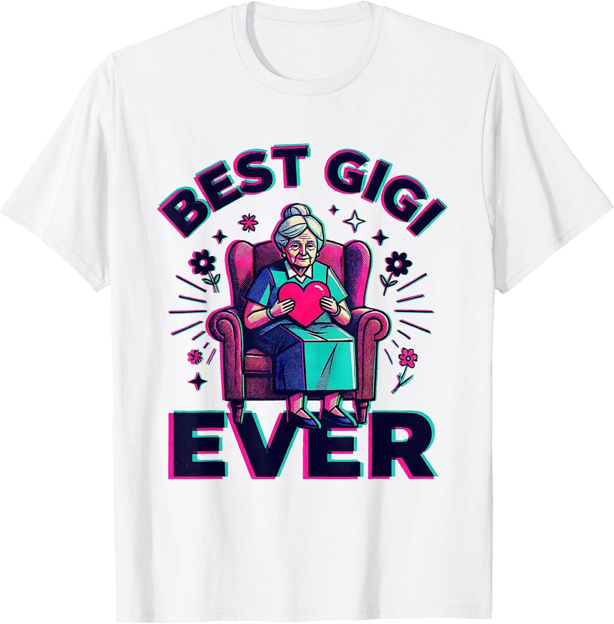 Men's Best Gigi Ever Proud Grandparent Design T-Shirt - White