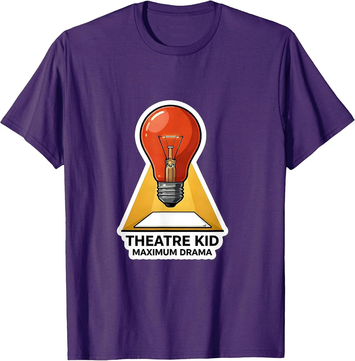 Theatre Kid Maximum Drama Funny Musical Theatre Stage T-Shirt - Purple