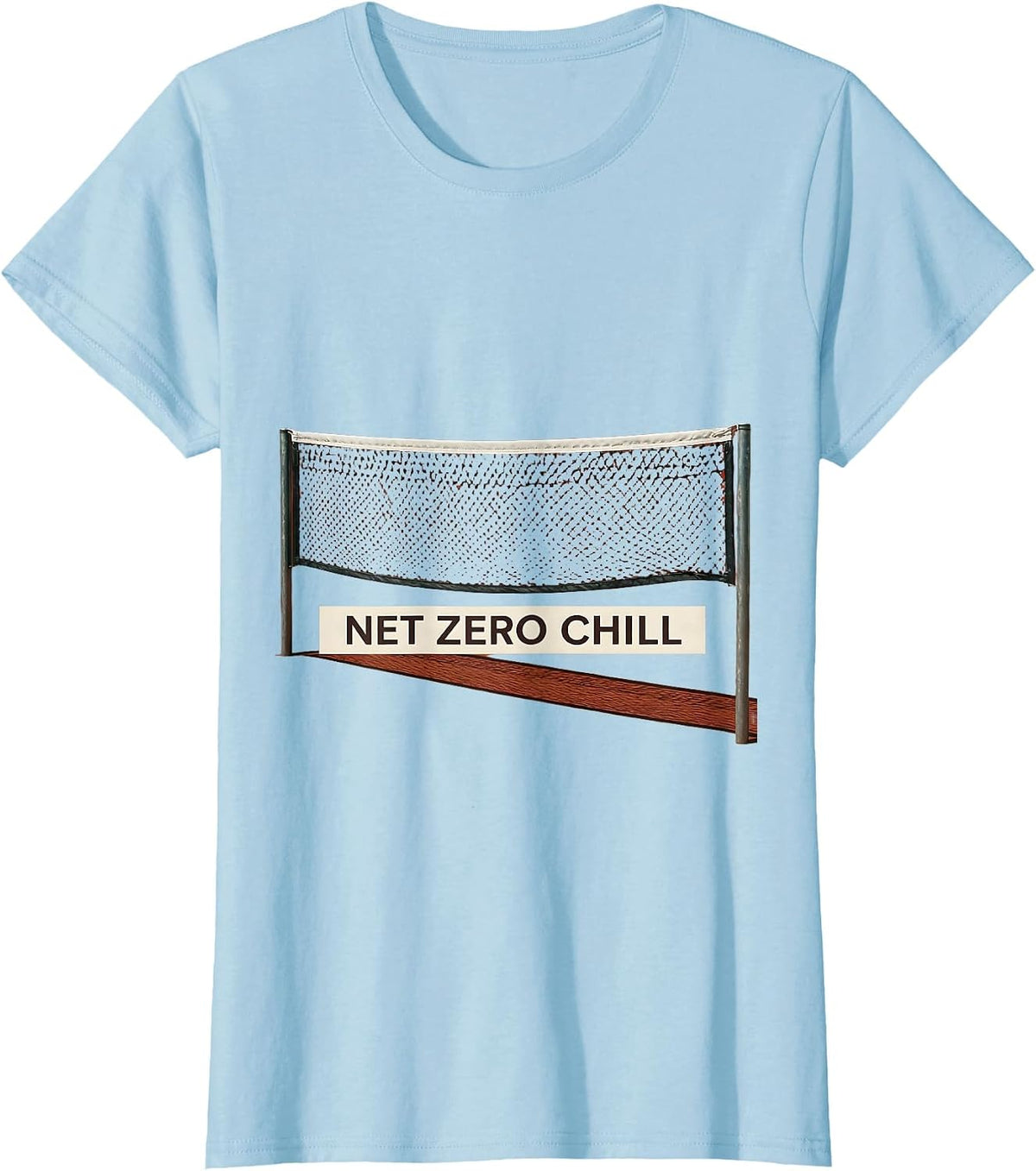 Net Zero Chill Tennis Graphic Design T-Shirt - Baby Blue