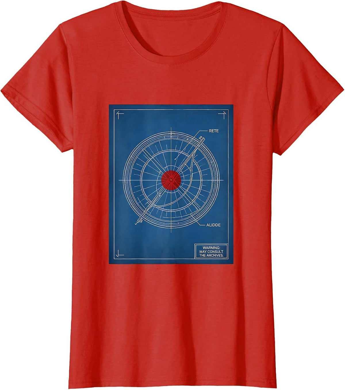 Warning: May Consult The Archives Funny History Teacher Gift T-Shirt - Red
