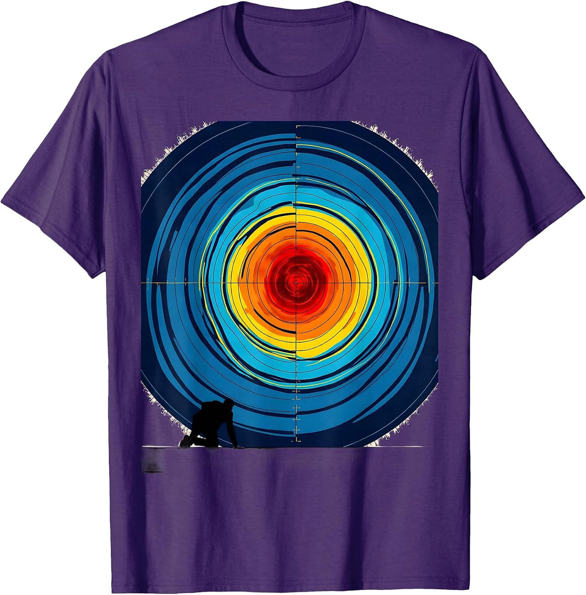 Nested Radar Field Storm Chaser Meteorology Enthusiast T-Shirt - Purple