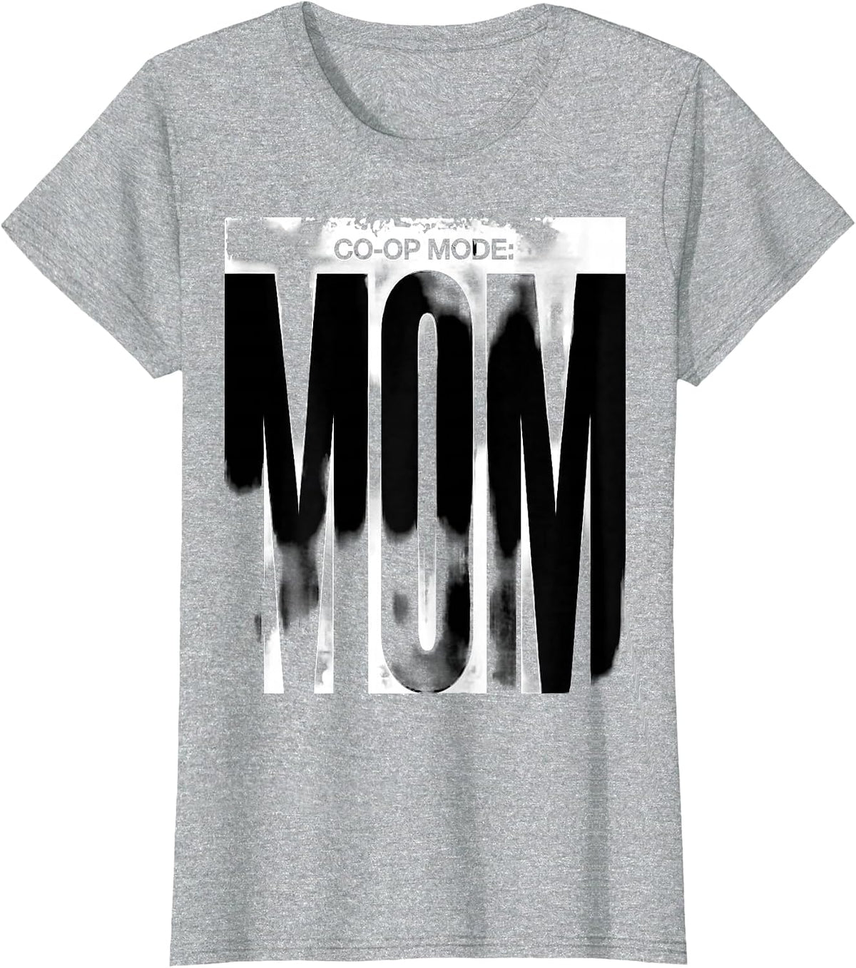 Co-Op Mode Mom Funny Gamer New Baby Mother Mamma T-Shirt - Heather Grey