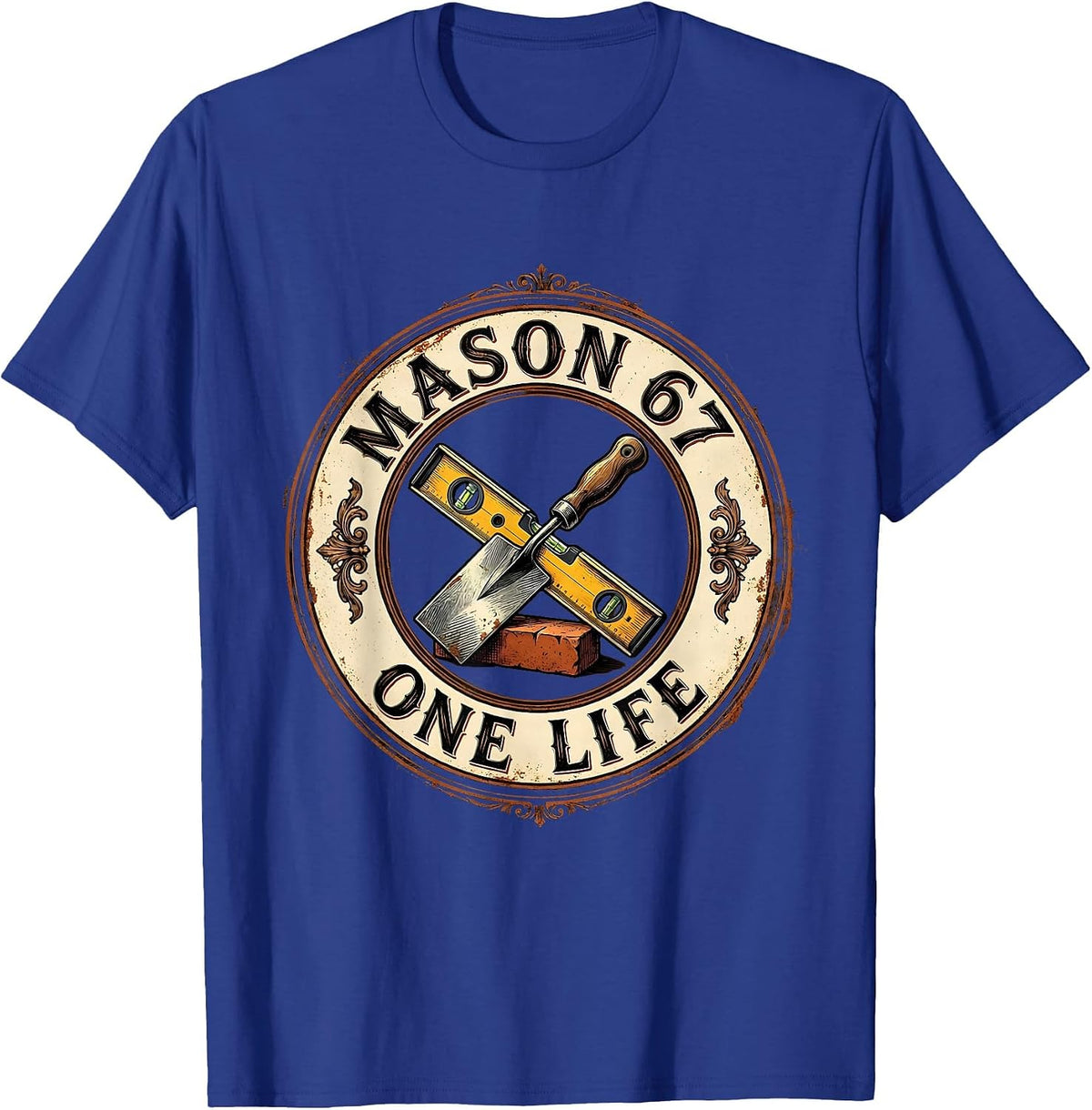 Mason 67 One Life Graphic Design T-Shirt - Royal Blue