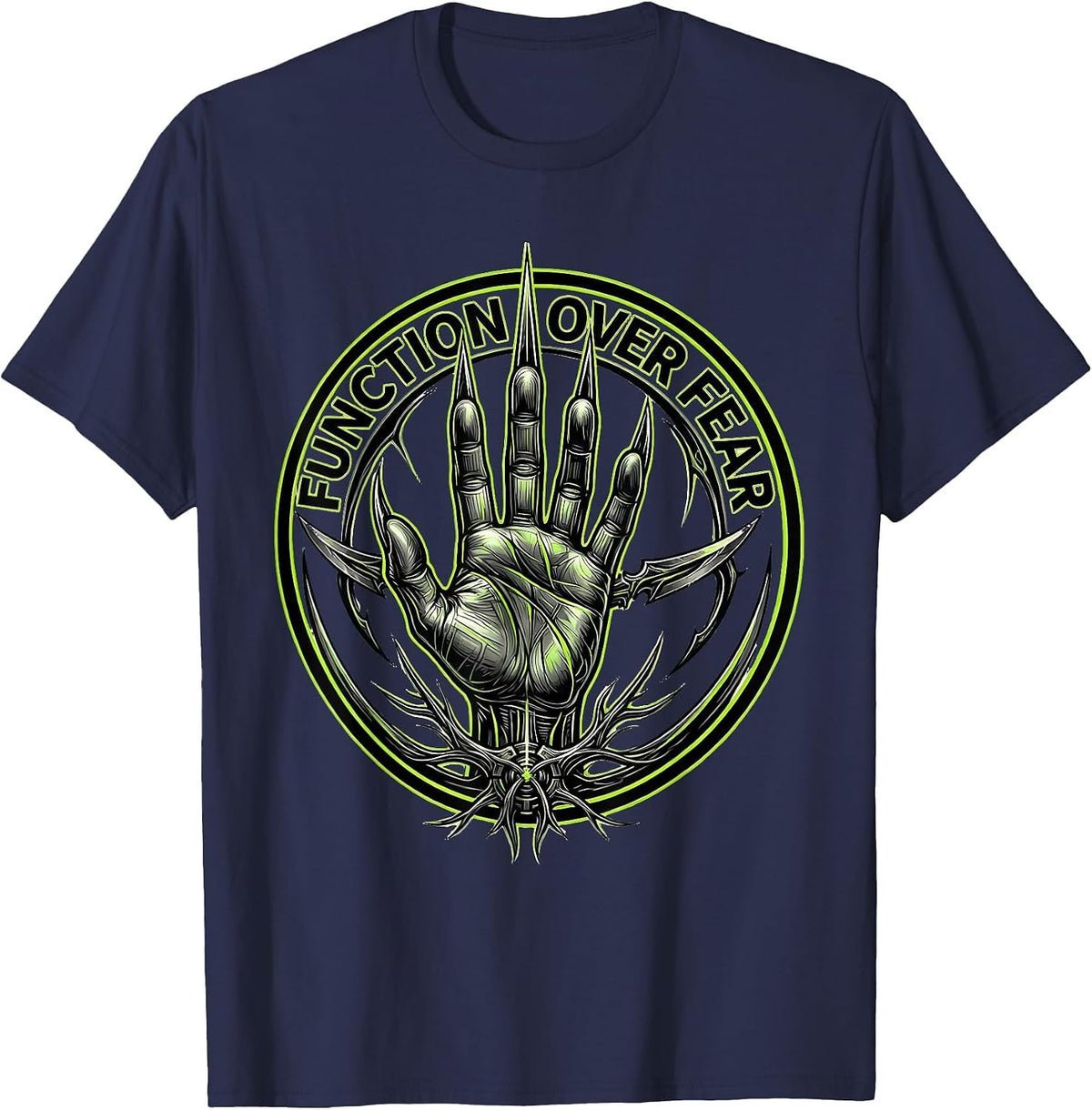 Function Over Fear Occupational Therapy Design T-Shirt - Navy Blue
