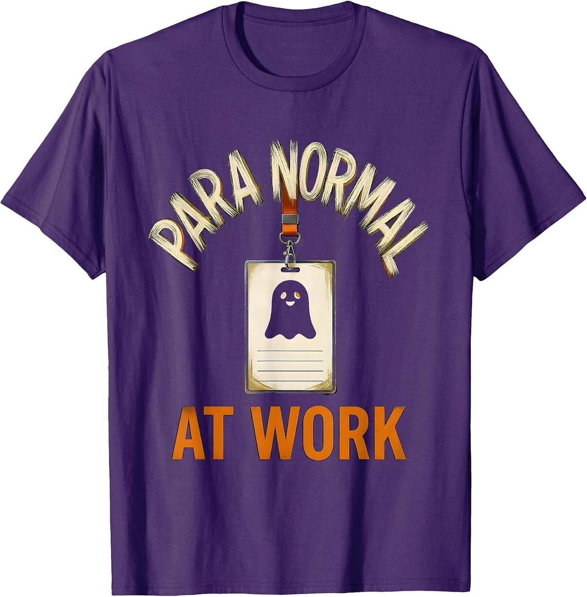 Para Normal At Work Funny Paraeducator Halloween Teacher T-Shirt - Purple