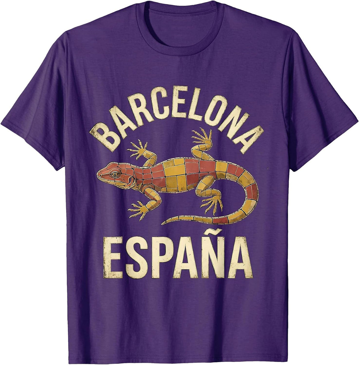 Barcelona España Vintage Spanish Heritage National Pride T-Shirt - Purple