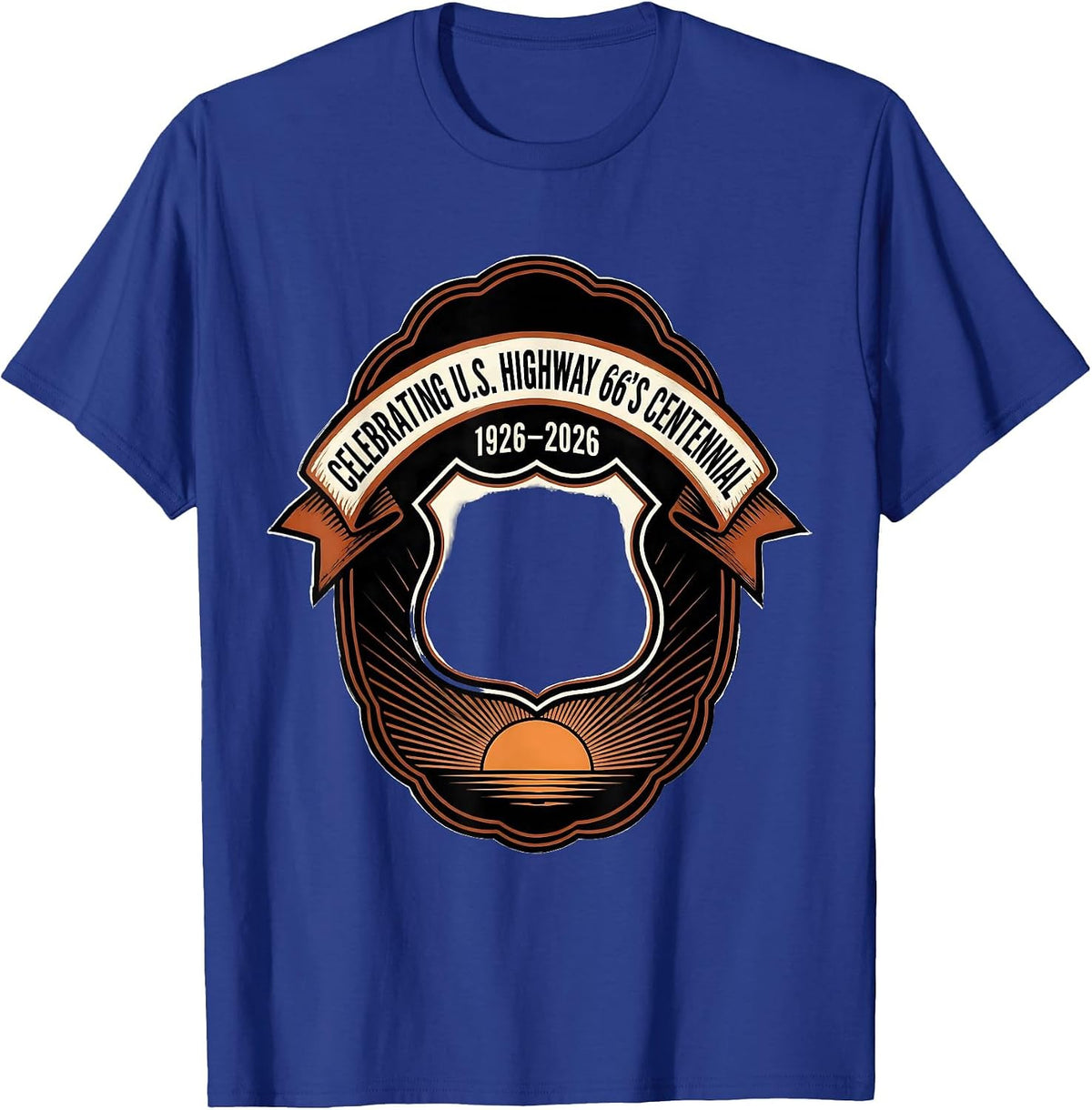 Men's Celebrating U.S. Highway 66's Centennial, 1926–2026 Vintage T-Shirt - Royal Blue