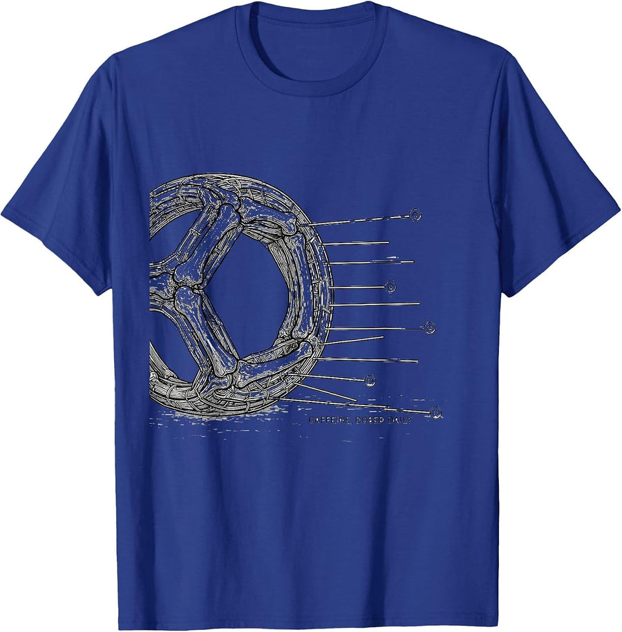 Caffeine, Dosed Daily Funny Pharmacy Tech Novelty T-Shirt - Royal Blue