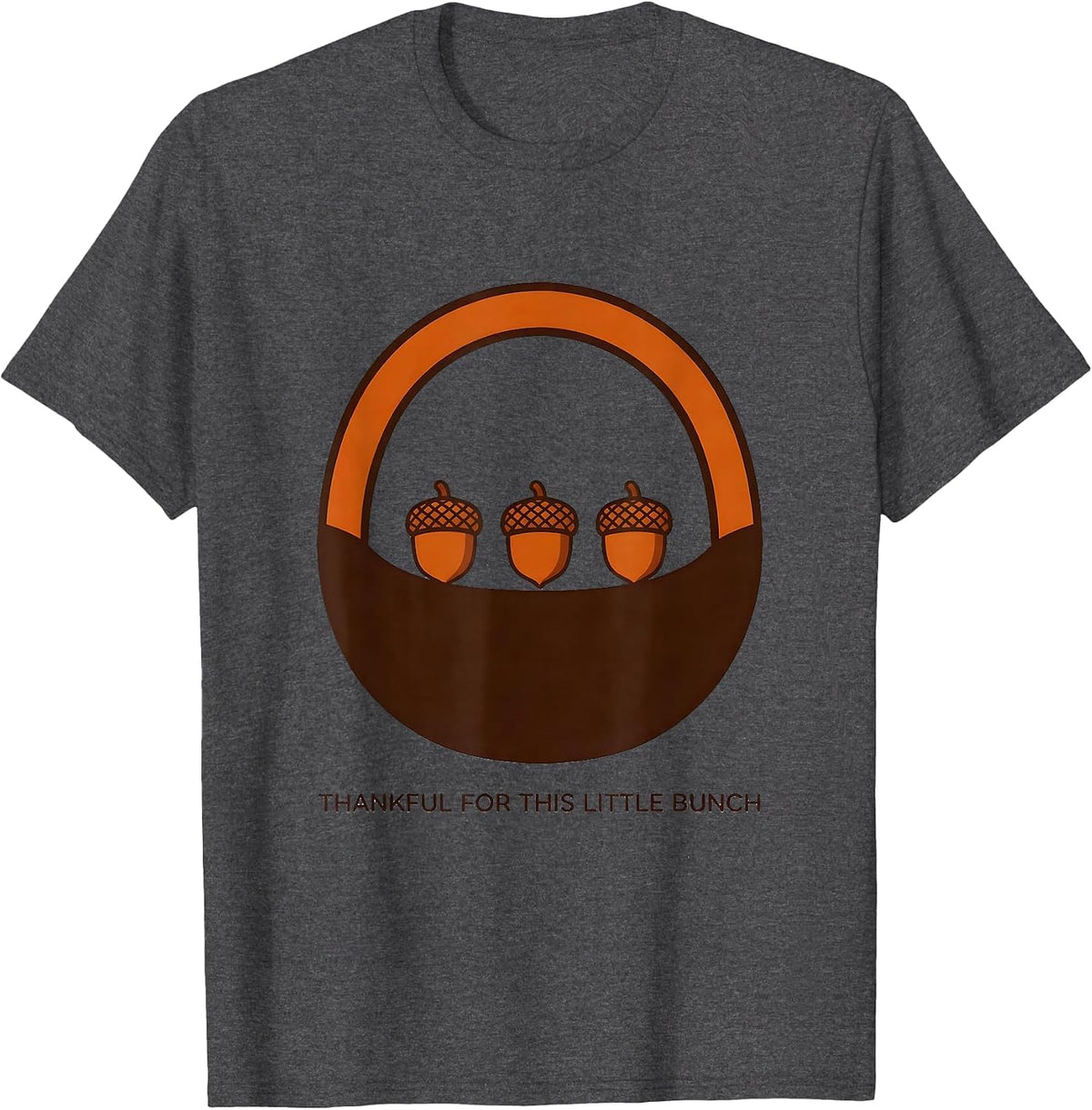 Thankful For This Little Bunch Autumn Teacher Preschool Kids T-Shirt - Dark Heather Grey