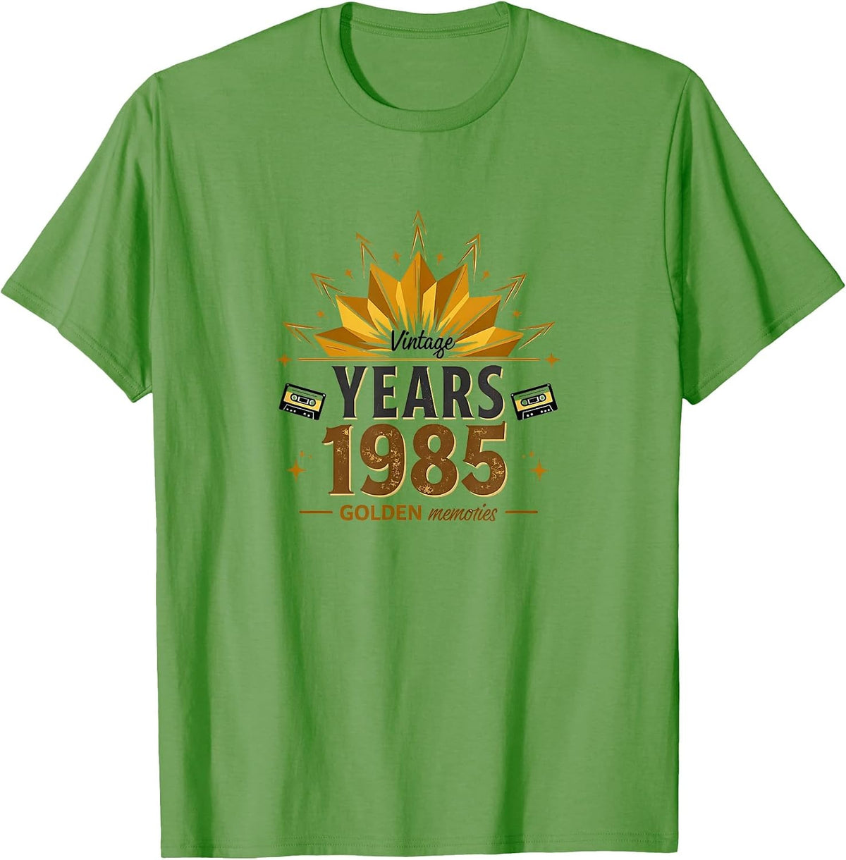 1985 Vintage Years Golden Memories Retro Design T-Shirt - Grass Green