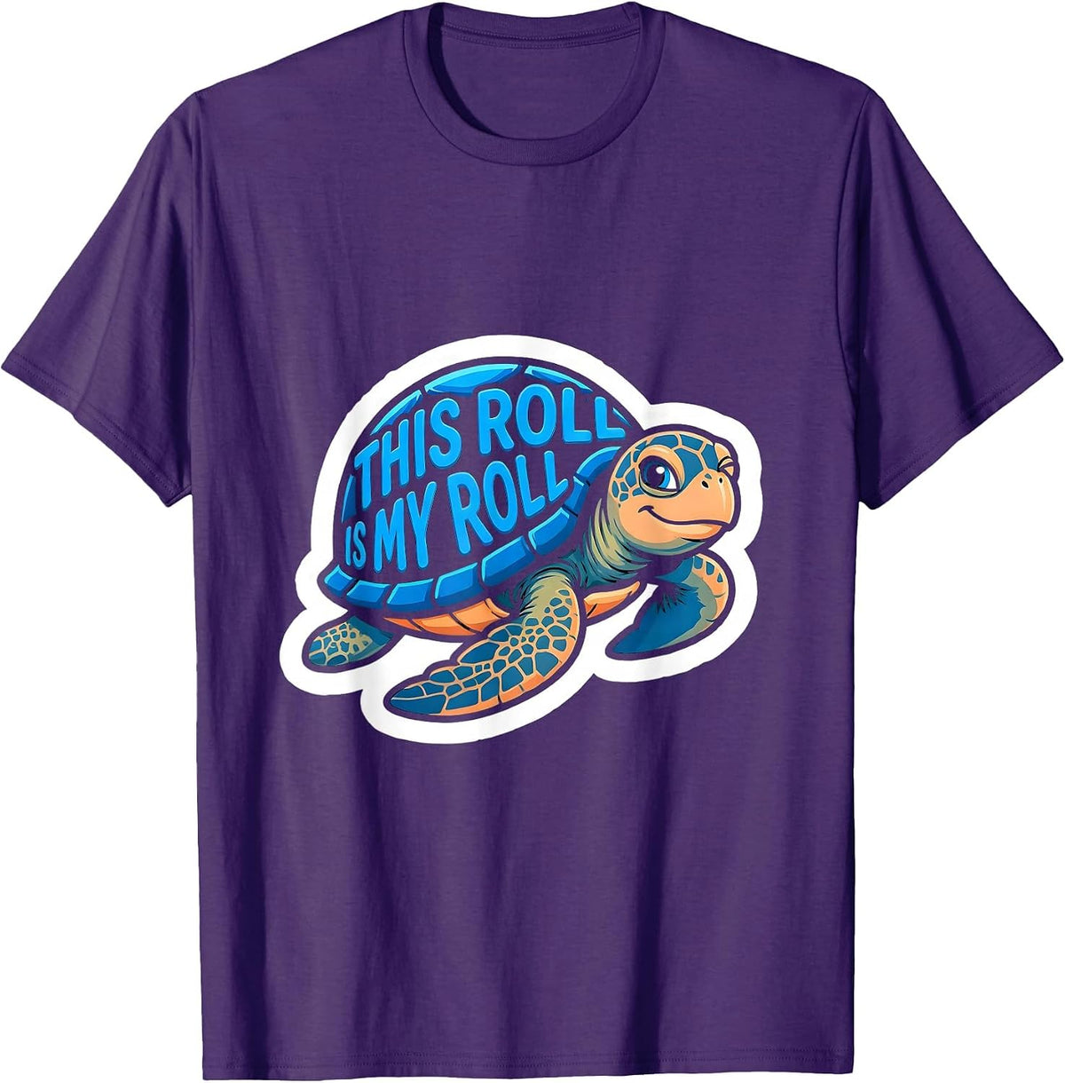 This Roll Is My Roll Funny Sea Turtle Lover Summer Vacation T-Shirt - Purple