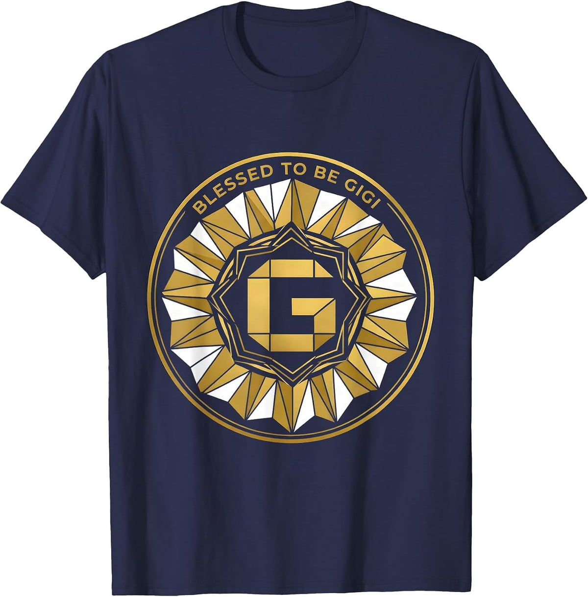 Men's Blessed to be Gigi Grandma Gift Design T-Shirt - Navy Blue