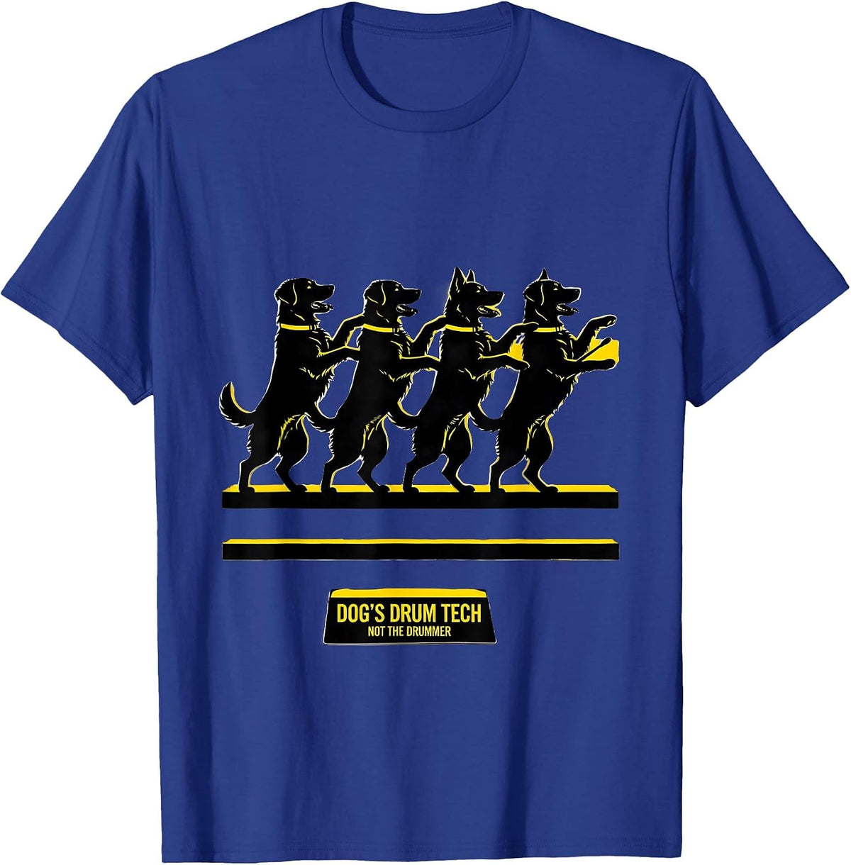 Dog's Drum Tech, Not The Drummer Funny Dog Rock Music Humor T-Shirt - Royal Blue