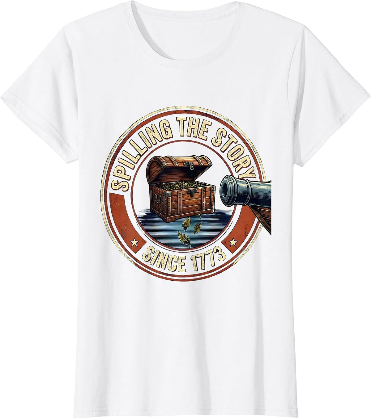 Spilling The Story Since 1773 Patriotic History Teacher T-Shirt - White