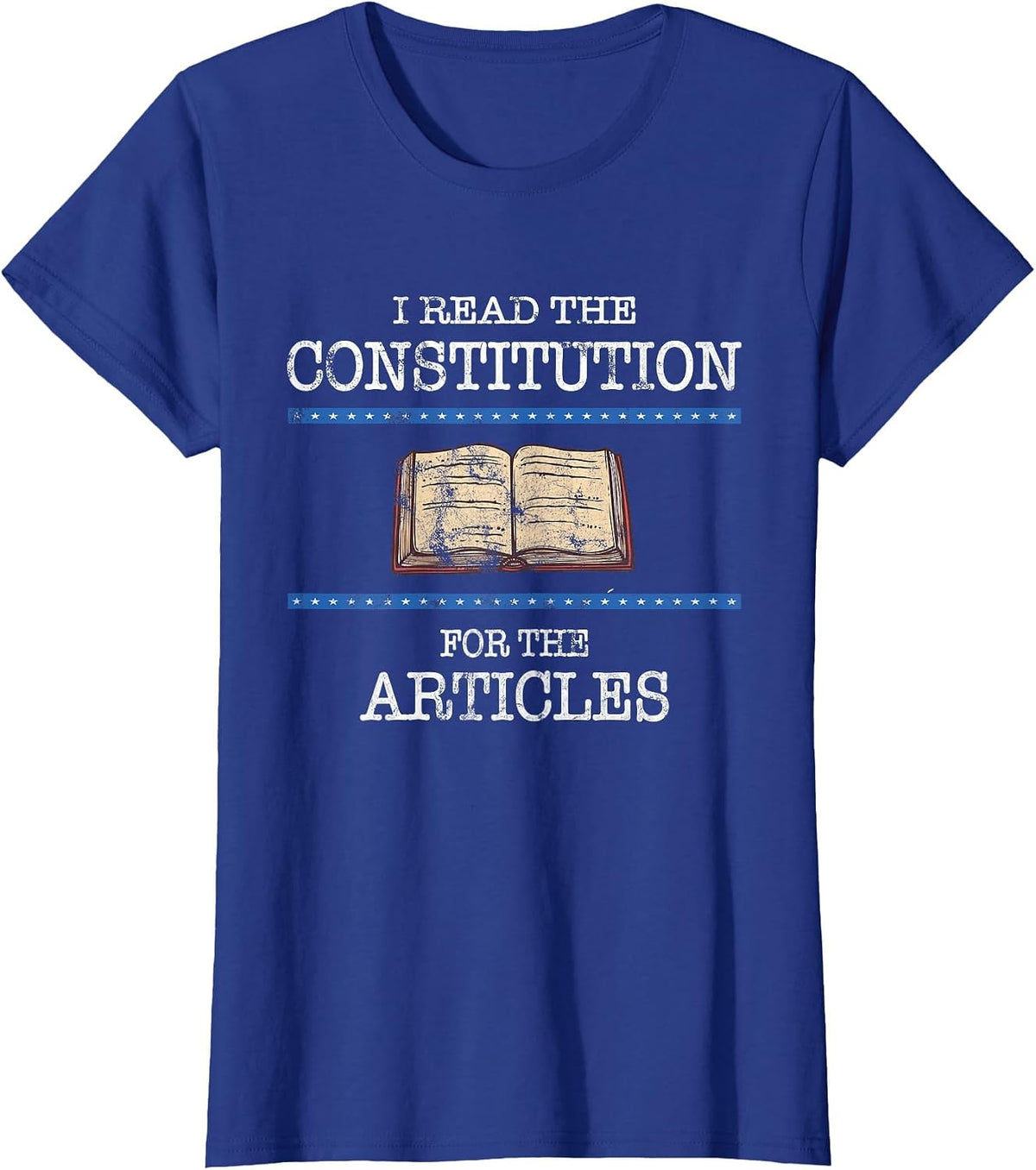 History Teachers Read the Constitution Distressed Funny T-Shirt - Royal Blue