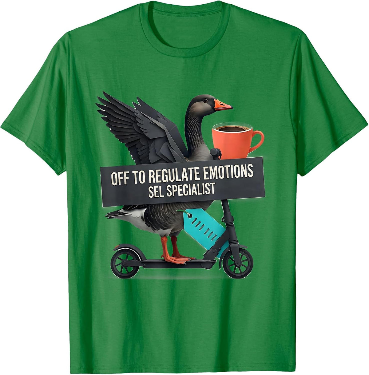 Men's Off to Regulate Emotions — SEL Specialist Funny T-Shirt - Kelly Green