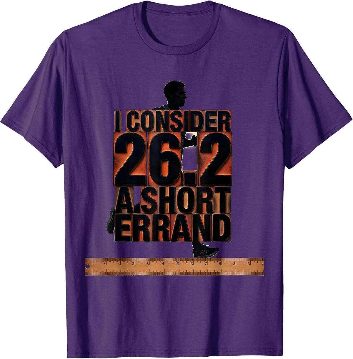 Men's I Consider 26.2 A Short Errand Funny Runner Marathon Gift T-Shirt - Purple