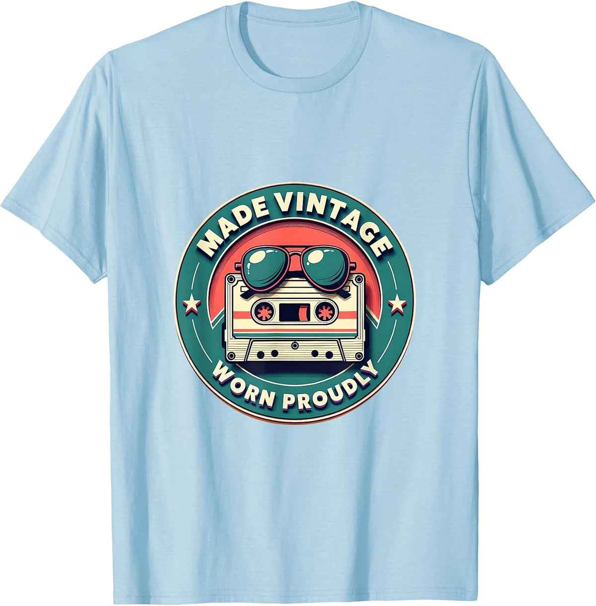 Made Vintage Worn Proudly 1985 Classic Design T-Shirt - Baby Blue