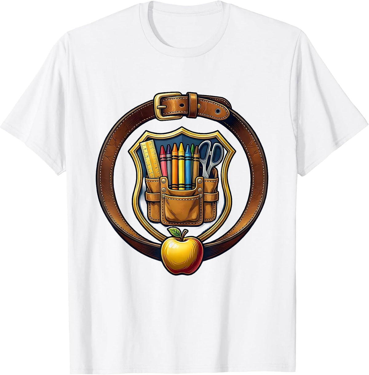 Men's Sped Teacher Toolbelt Graphic Design Gift T-Shirt - White