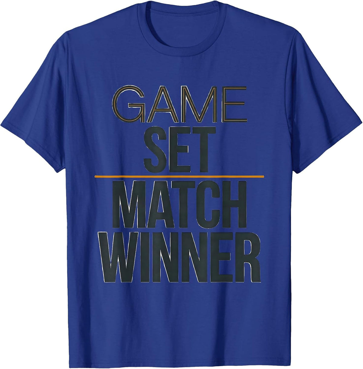 Men's Game Set Match Winner Tennis Design T-Shirt - Royal Blue