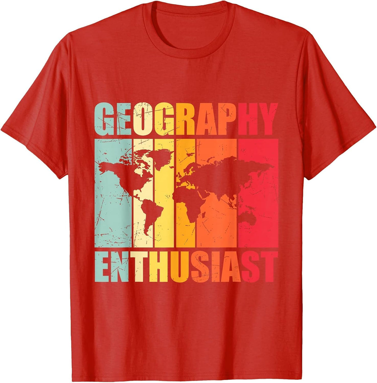 Geography Enthusiast Geographic Job Geographer Geography T-Shirt - Red
