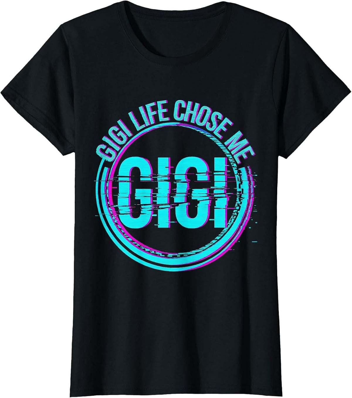 Women's Gigi Life Chose Me Grandmother Pride Design T-Shirt - Black