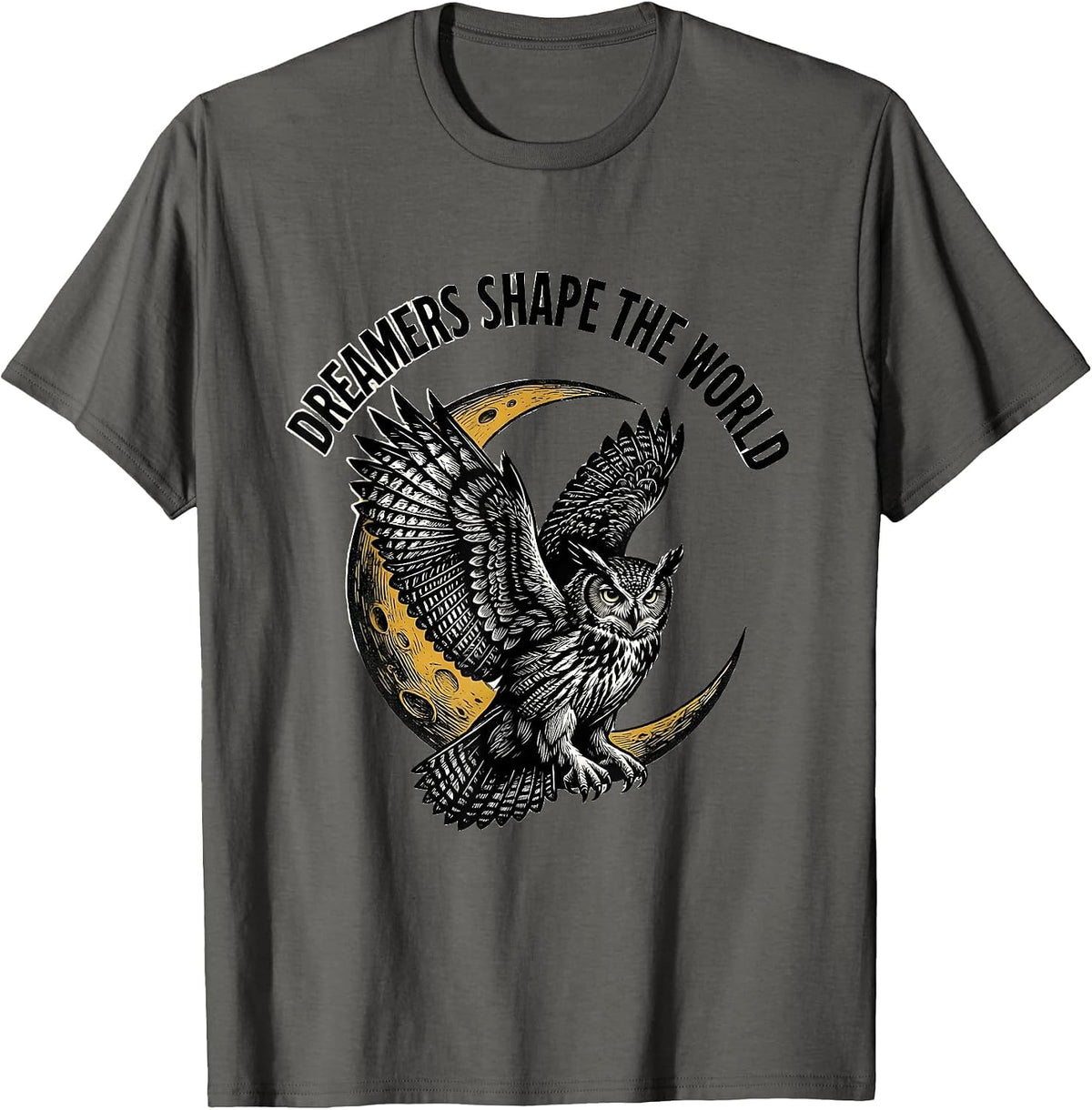 Reveur House Dreamers Shape the World Design T-Shirt - Asphalt Grey