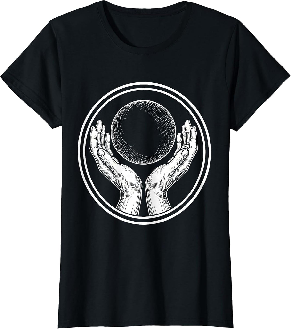 Dear Person Behind Me Glowing Orb Hands Design T-Shirt - Black