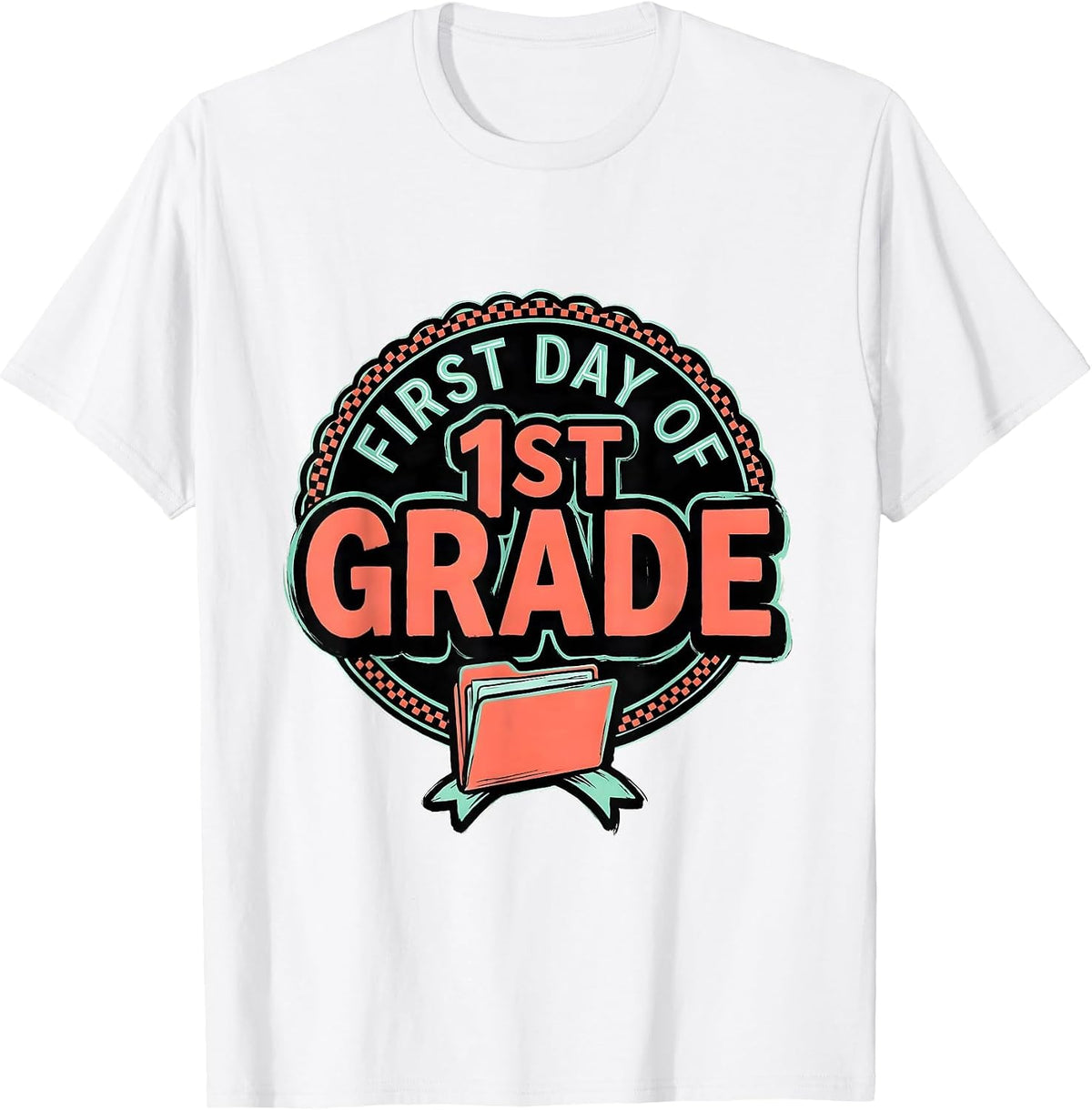 Men's First Day Of 1st Grade Cute Girly Back To School Teacher T-Shirt - White
